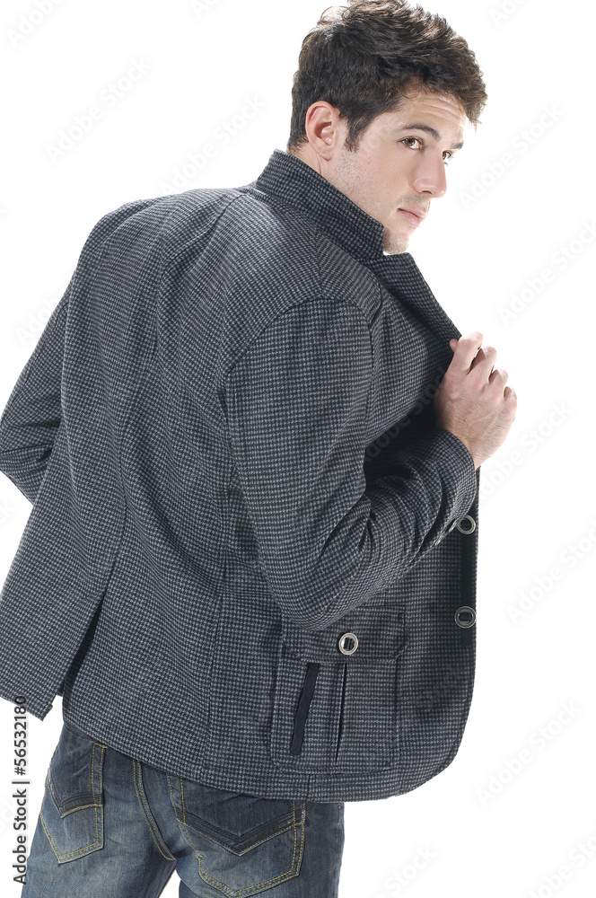 Portrait of confident business man isolated back Portrait of confident business man isolated back