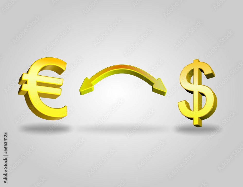 Conversione Euro Dollaro Stock Vector | Adobe Stock