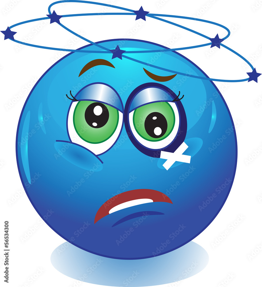 Obraz premium Смайлик. Драка. Боль