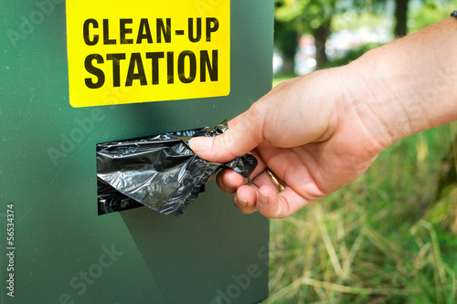 Obraz na płótnie Dog waste station w salonie