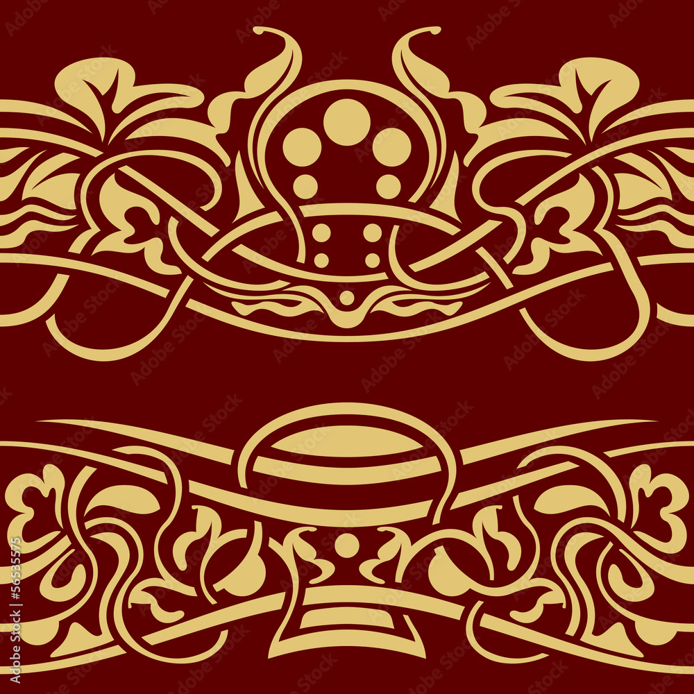 Floral seamless border Floral seamless border