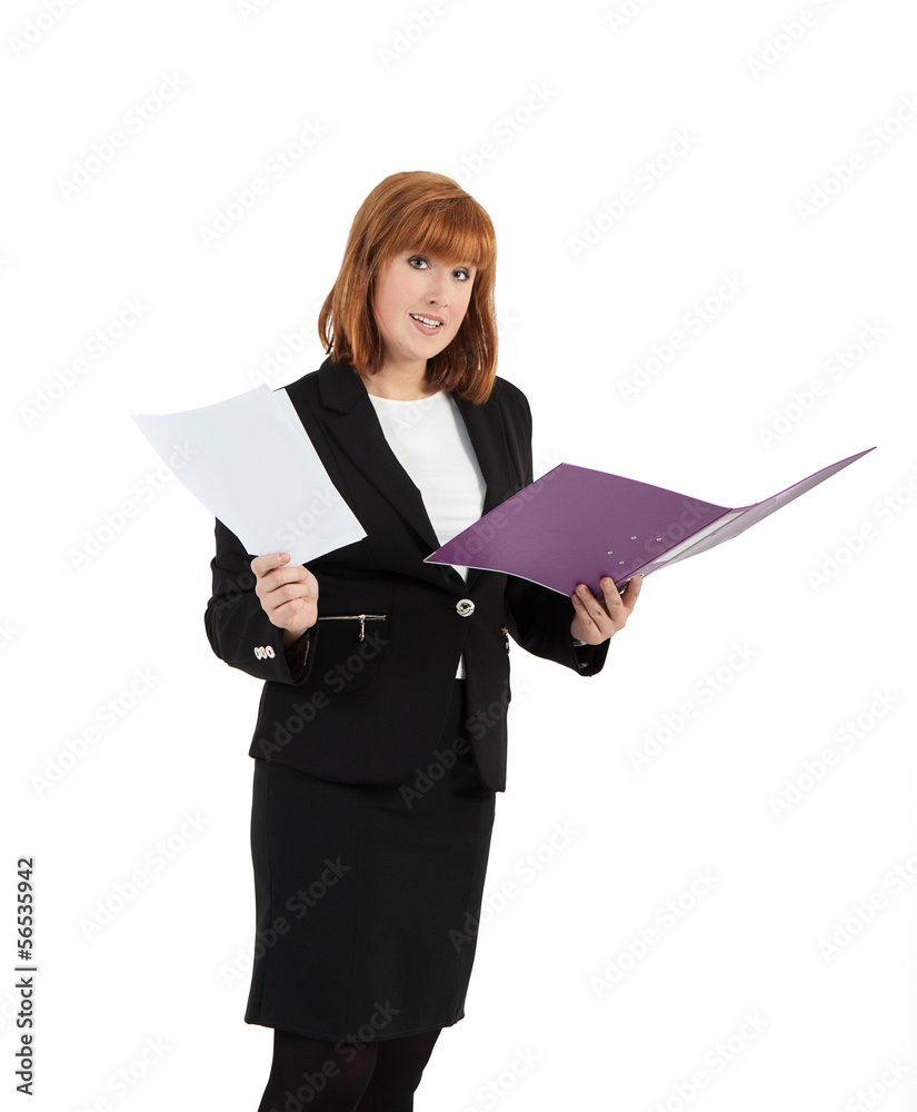 Naklejka premium Młoda bizneswoman