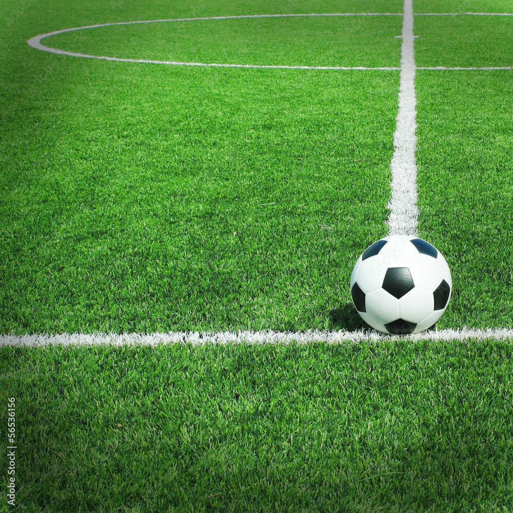 Soccer football field stadium grass line ball background Soccer football field stadium grass line ball background