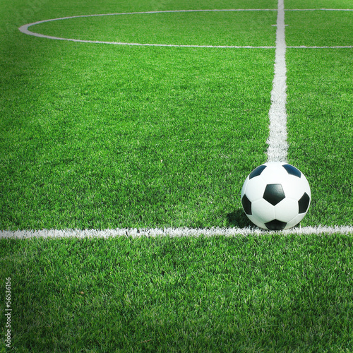 Soccer football field stadium grass line ball background