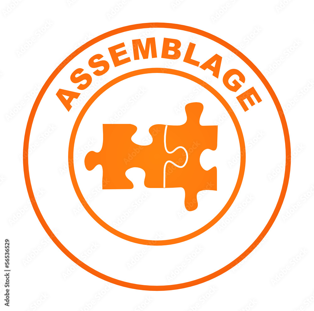assemblage sur bouton web rond orange