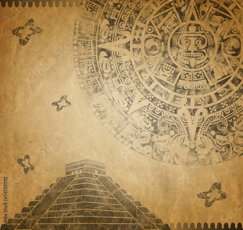 Mayan Calendar and pyramid