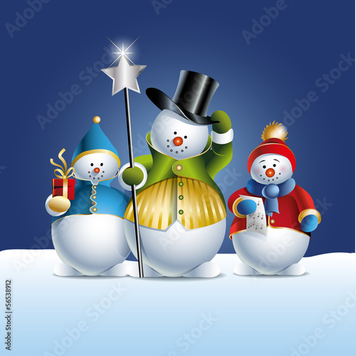 Schneemänner als Weihnachtsmotiv
