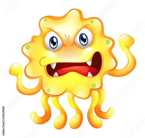 A very angry yellow monster