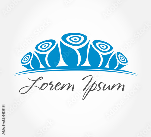 Roses vector symbol