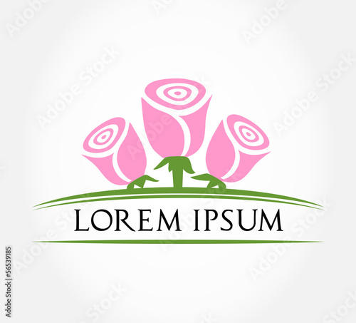 Roses vector symbol