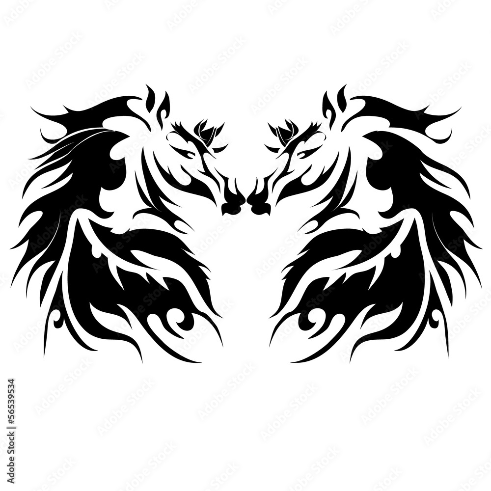 Obraz premium horse tattoo