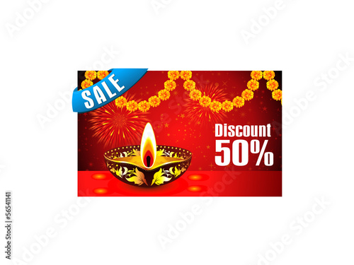 abstract diwali discount gift card