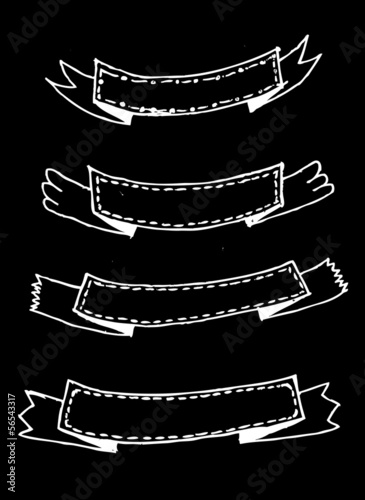retro ribbons labels Vector illustration