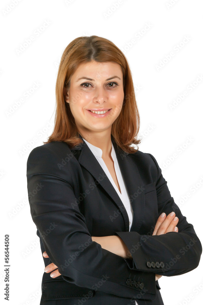 Business executive standing with arms crossed Business executive standing with arms crossed