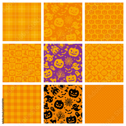 ハロウィン　広告　背景　セット