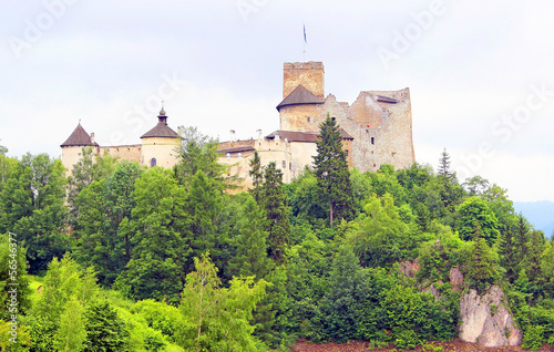 Beautiful scenery with Niedzica Castle background, Poland photo