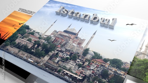 Billede på lærred Turkey sightseeing in slideshow like set photos