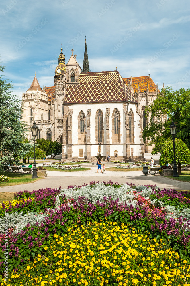 Cathedral of St. Elizabeth with garden