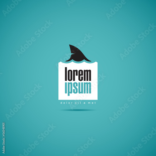 Shark of business. Company logo template