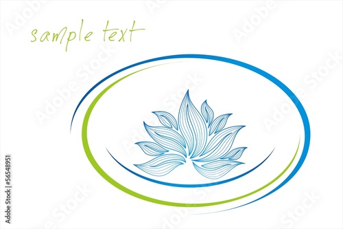 water lily , Buddha, Eco friendly business logo design