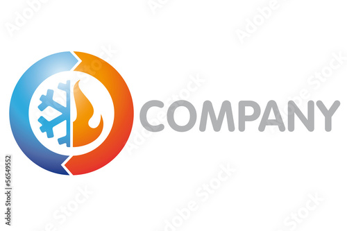Refrigeration, Air Condition and Heating Company Logo