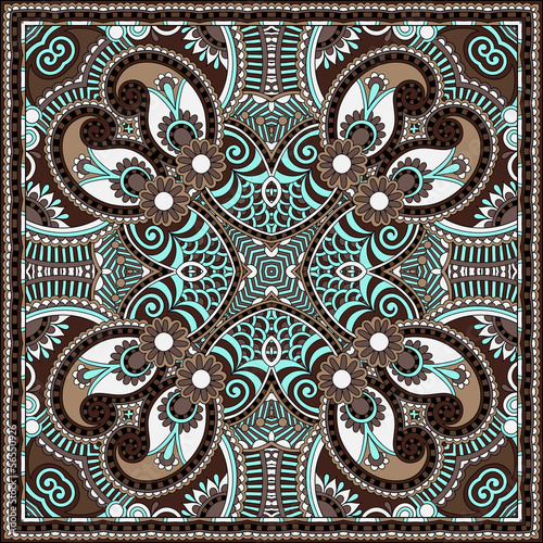 Traditional ornamental floral paisley bandanna