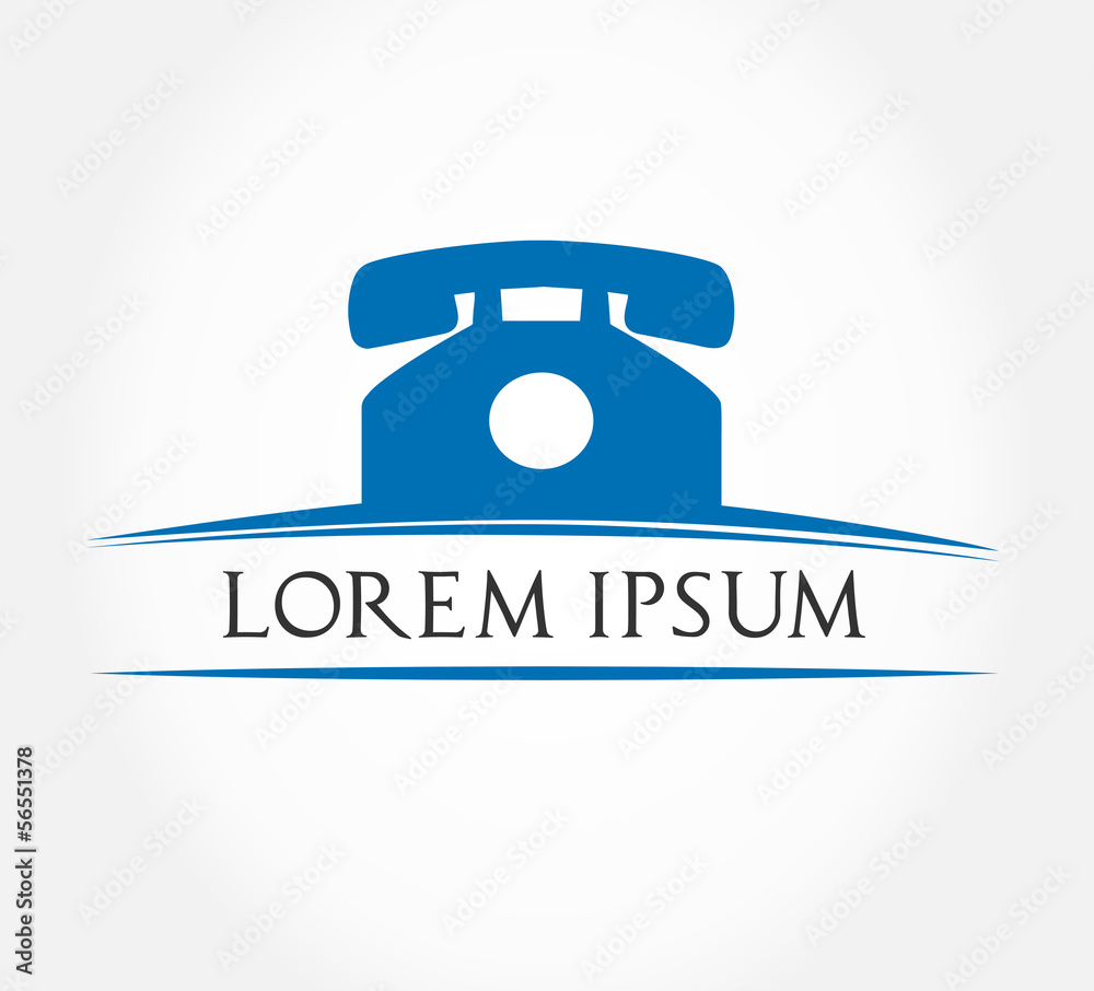 Telephone logo. Vector illustration. Telephone logo. Vector illustration.