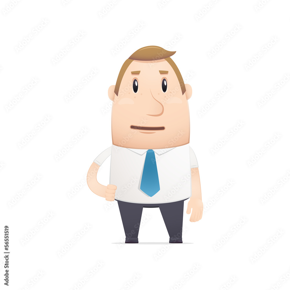 manager in various poses for use in advertising, presentations,