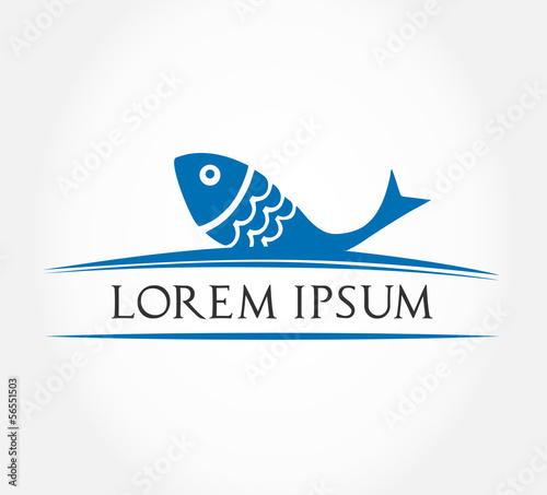 Fish symbol. Vector illustration.