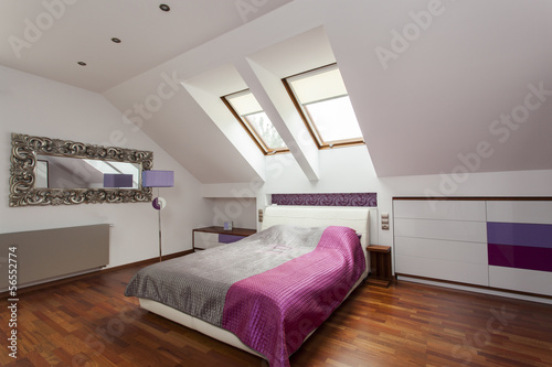 Purple luxurious bedroom