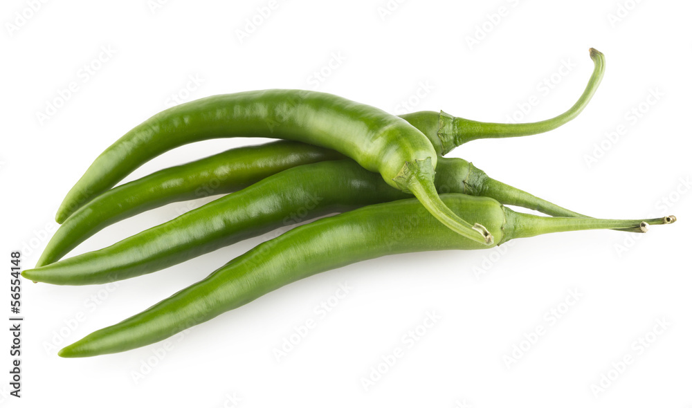 green chili peppers isolated on white background green chili peppers isolated on white background