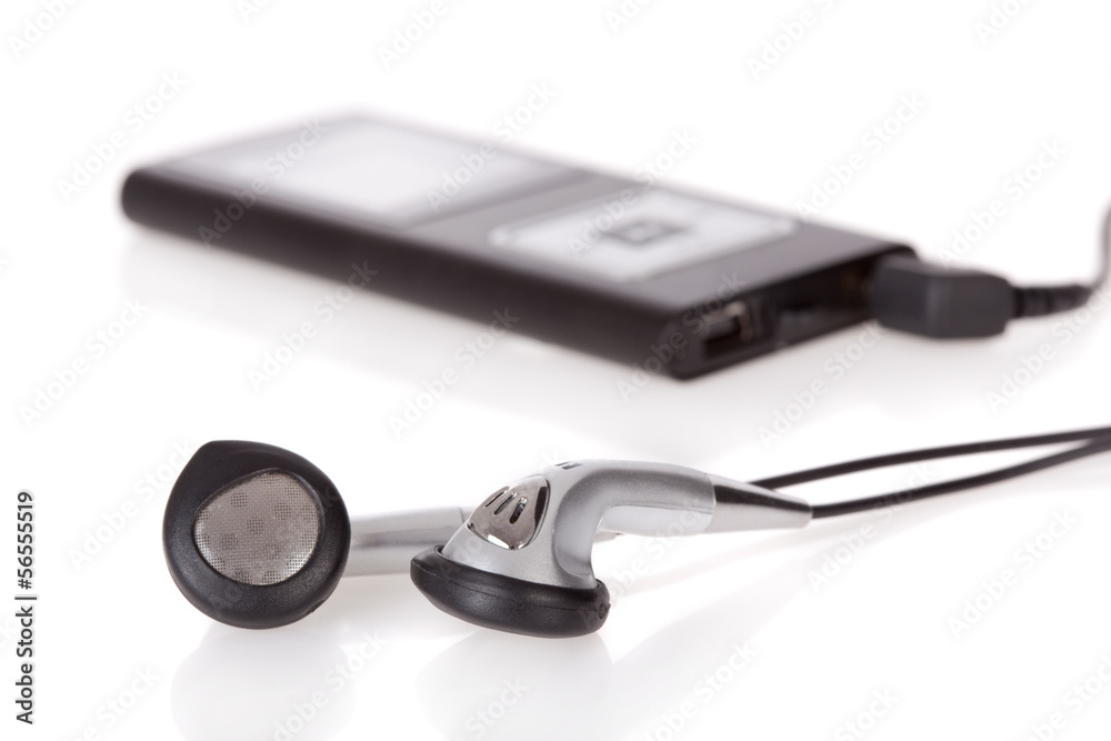 mp4 player isolated on a white background mp4 player isolated on a white background