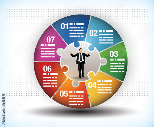 Colourful business wheel chart