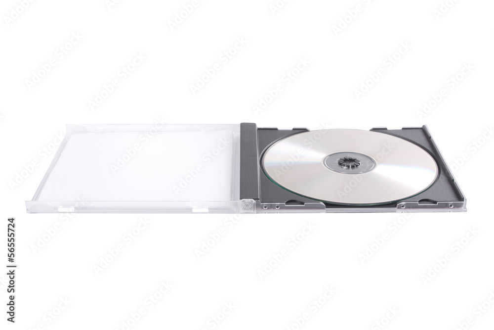 DVD case isolated on a white background DVD case isolated on a white background