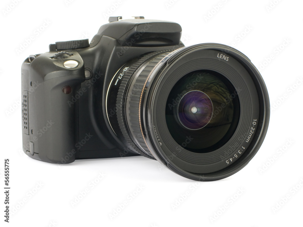 Digital slr isolated on a white background