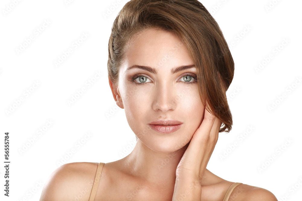 young beautiful model close up posing for perfect skin young beautiful model close up posing for perfect skin