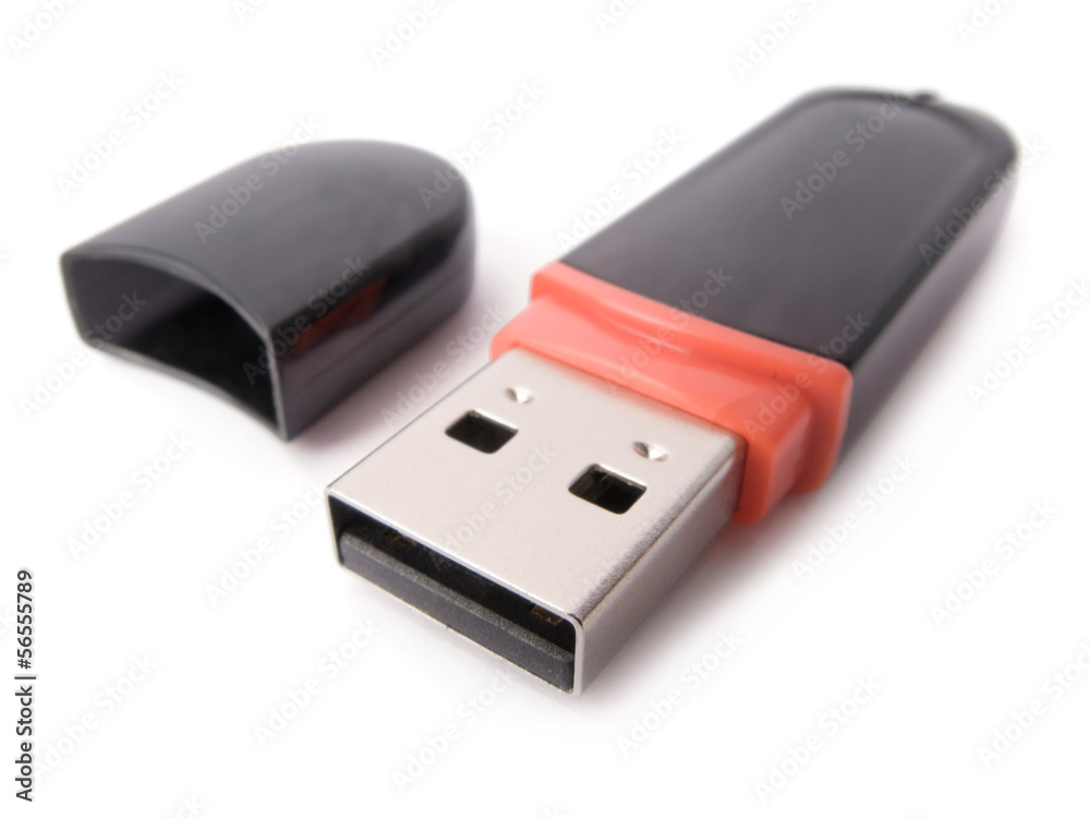 USB flash drive isolated on white background USB flash drive isolated on white background