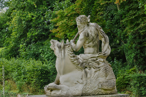 France, statue in the classical park of Marly le Roi photo