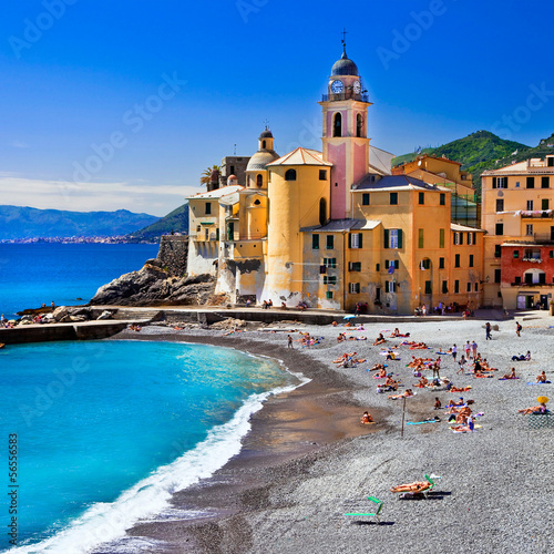 pictorial Ligurian coast - Camogli, Italy photo