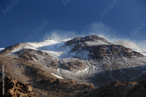 View of mount Damavand against blue sky