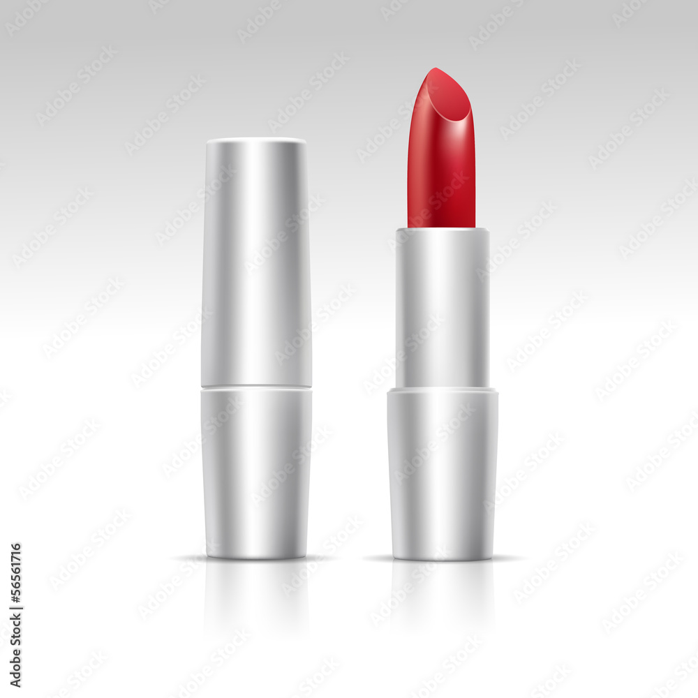 Vector Isolated Red Lipstick on White Background Vector Isolated Red Lipstick on White Background