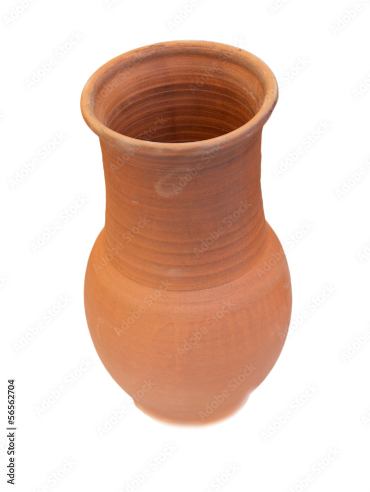 pottery on a white background