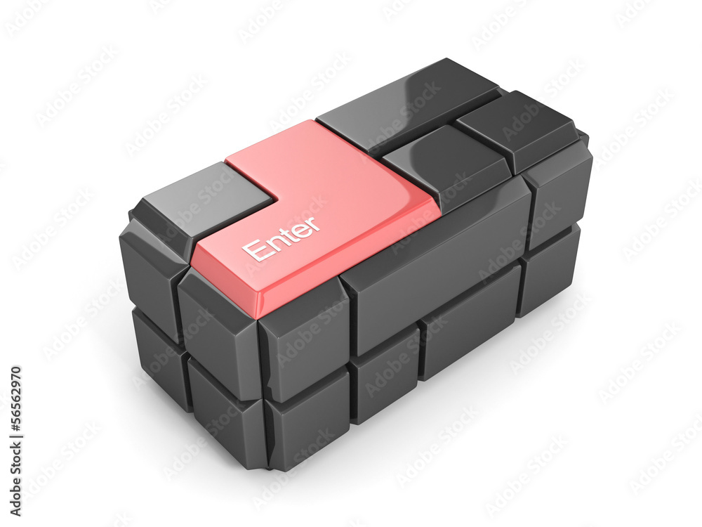 Fotografía Red Keyboard Cube