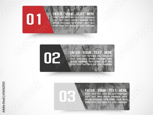 TRHEE OLD PAPER BANNER DIALOG BOXES VINTAGE ABSTRACT