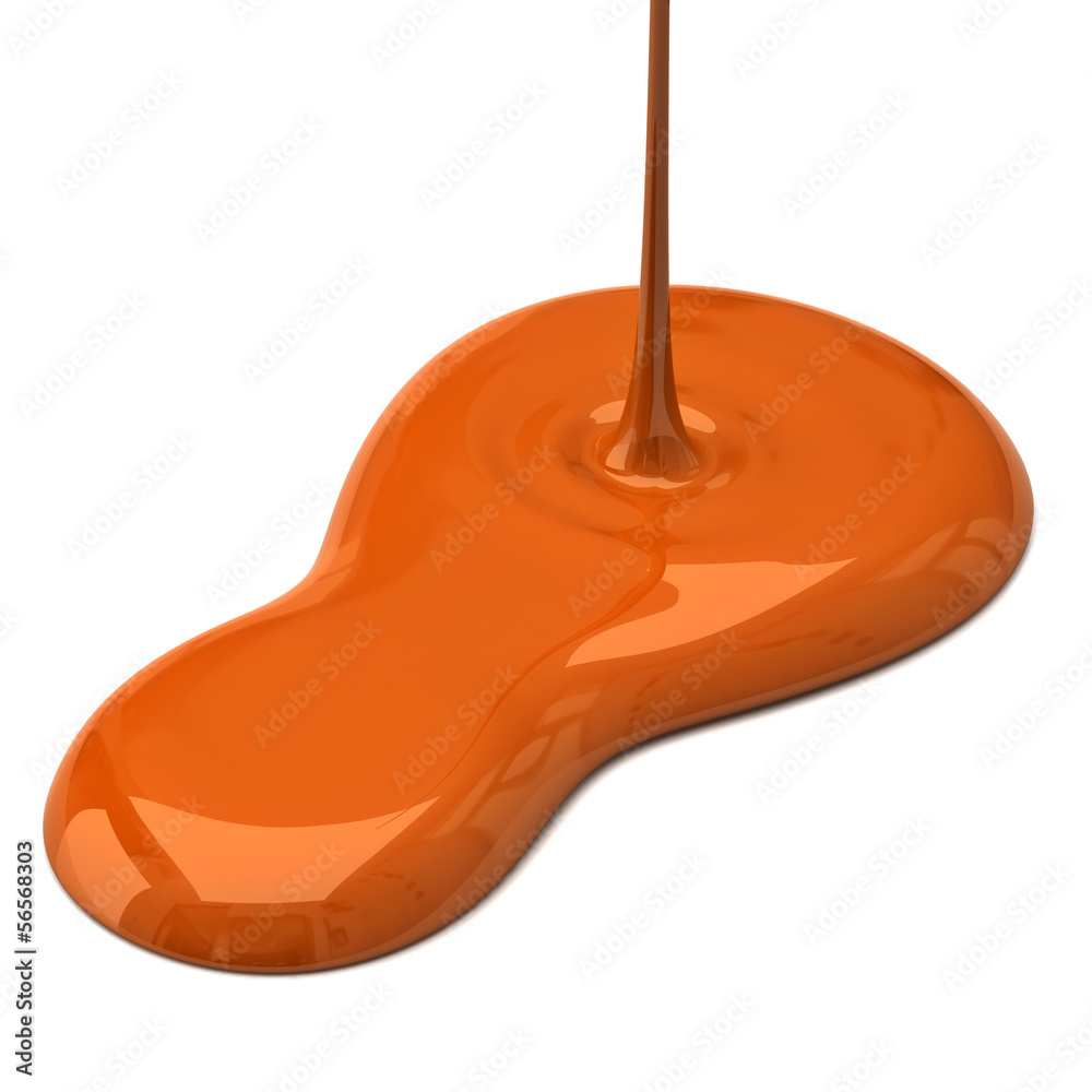 Orange liquid isolated on white background Orange liquid isolated on white background