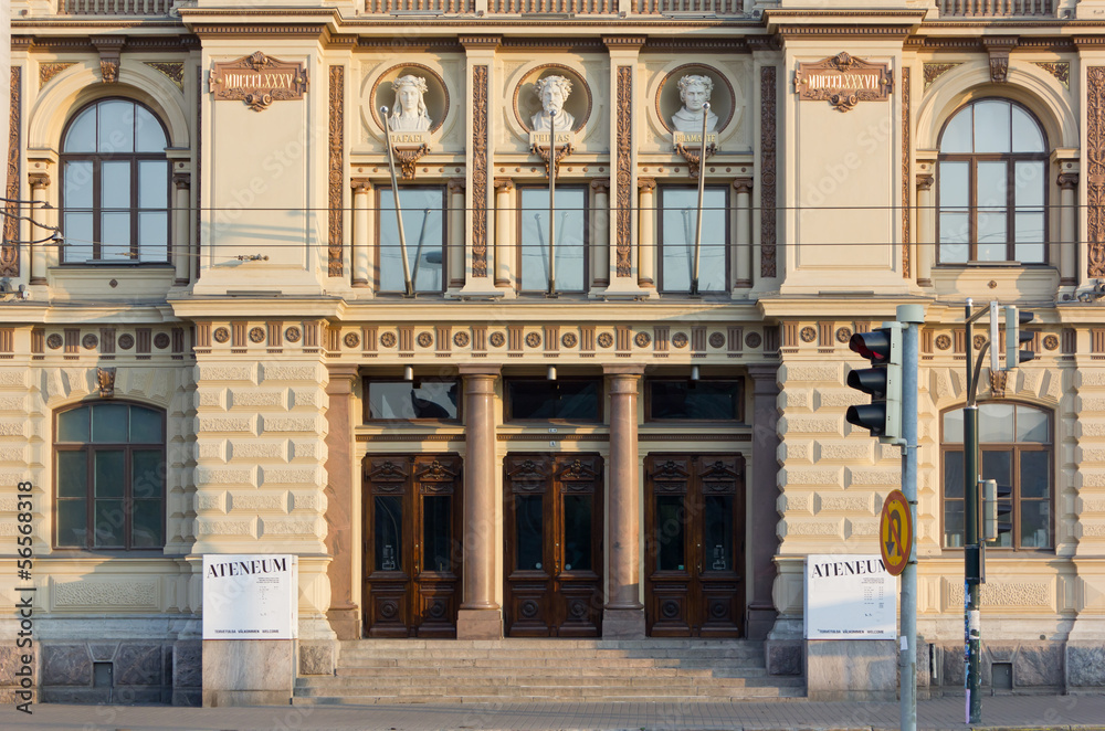 Facade of Ateneum Art Museum in Helsinki