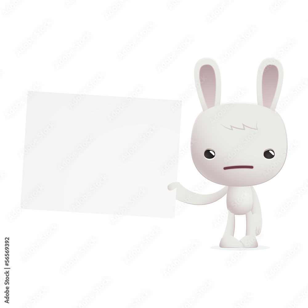 bunny in various poses for use in advertising, presentations,