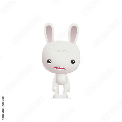 bunny in various poses for use in advertising, presentations,