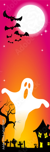 Geisterhaus in der Halloween Nacht