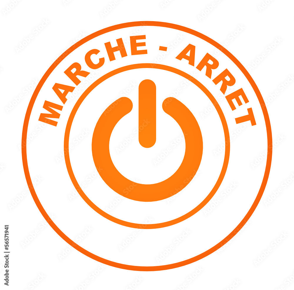 marche arrêt sur bouton web rond orange marche arrêt sur bouton web rond orange